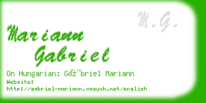 mariann gabriel business card